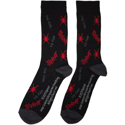 Black-Red - Back - Slipknot Unisex Adult The End, So Far Splat All-Over Print Socks