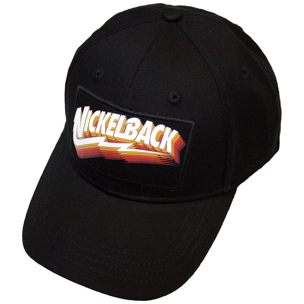 Black-White-Orange - Front - Nickelback Gradient Logo Baseball Cap