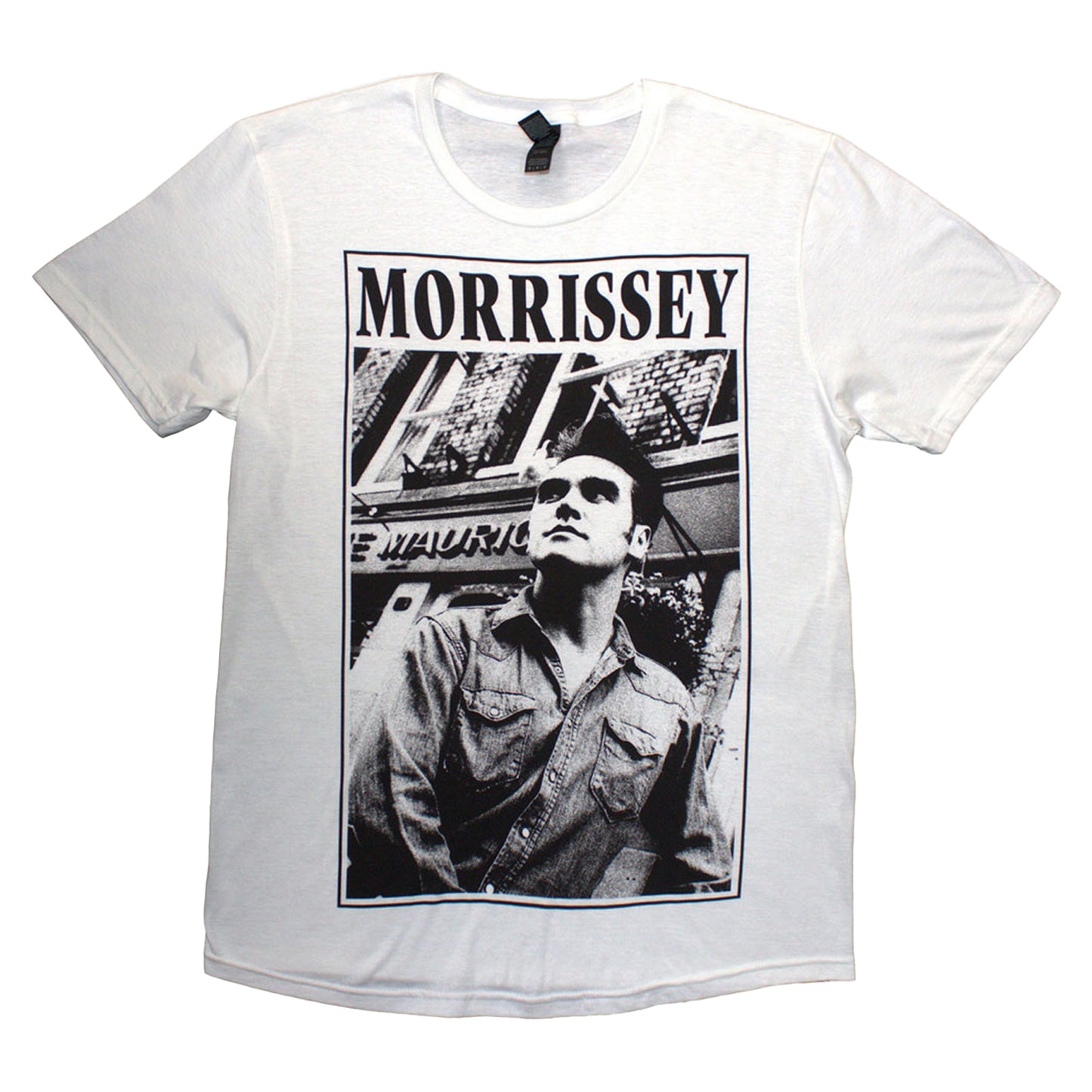 White-Black - Front - Morrissey Unisex Adult Maurice T-Shirt