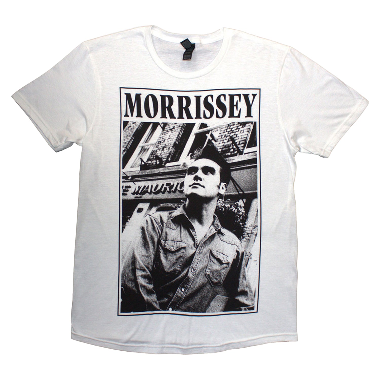 White-Black - Front - Morrissey Unisex Adult Maurice T-Shirt