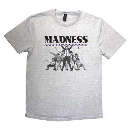Grey - Front - Madness Unisex Adult 7 Checkered T-Shirt
