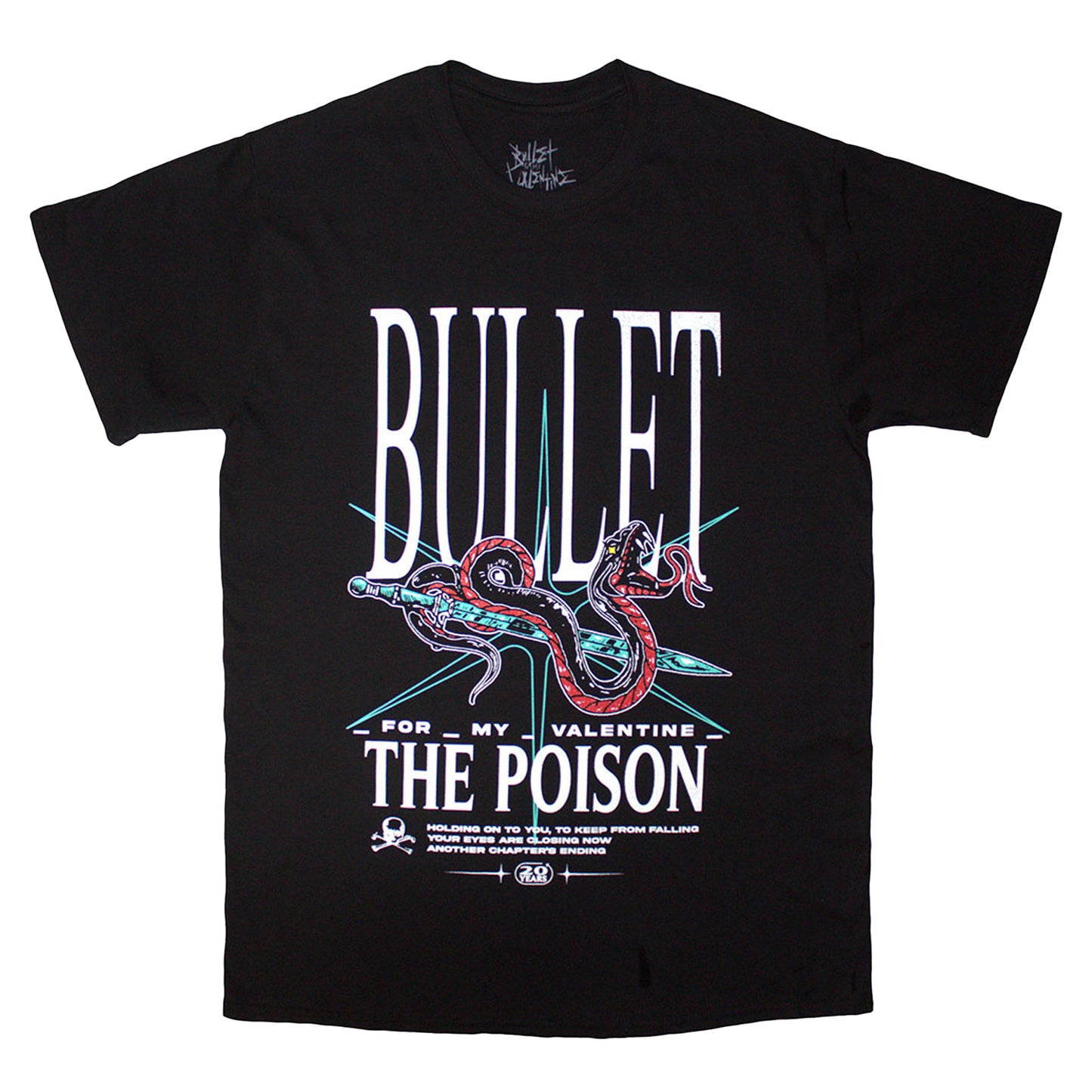 Black - Front - Bullet For My Valentine Unisex Adult The Poison Snake T-Shirt