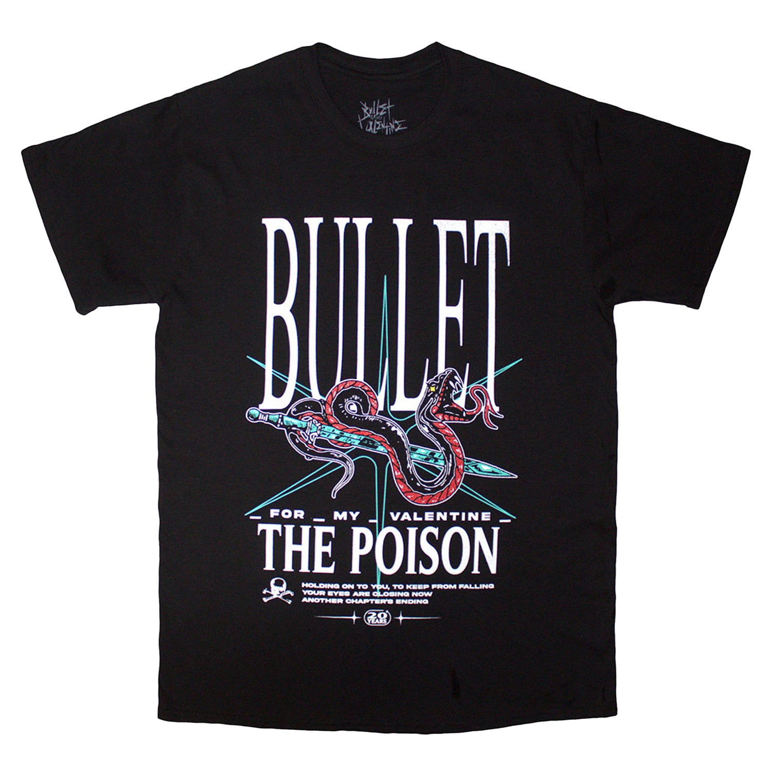 Black - Front - Bullet For My Valentine Unisex Adult The Poison Snake T-Shirt