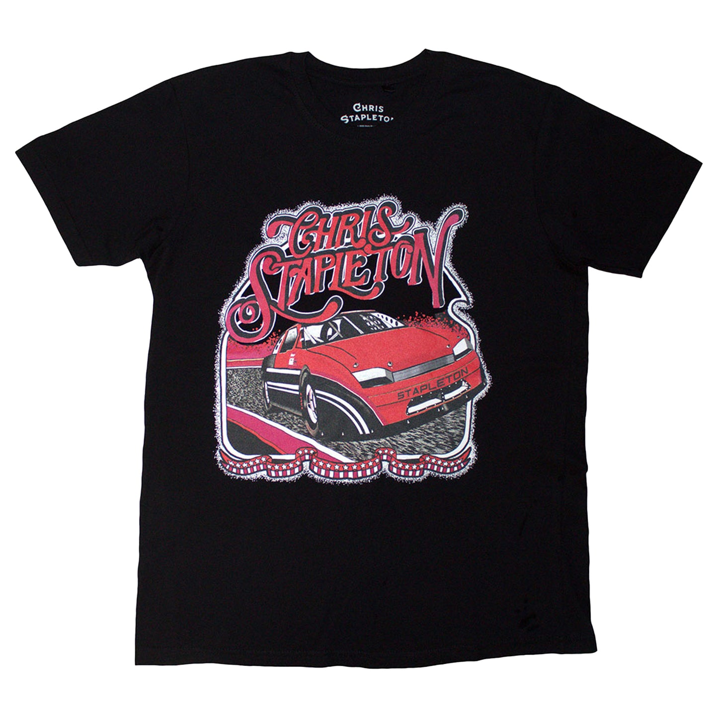 Black - Front - Chris Stapleton Unisex Adult Car T-Shirt