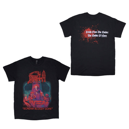 Black - Side - Death Unisex Adult Scream Bloody Gore T-Shirt