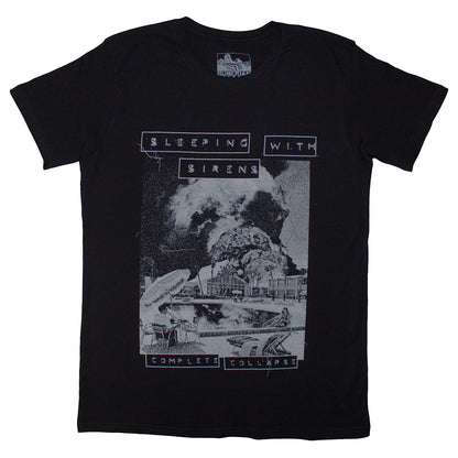 Black - Front - Sleeping With Sirens Unisex Adult Complete Collapse T-Shirt
