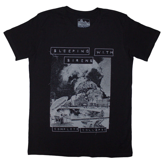 Black - Front - Sleeping With Sirens Unisex Adult Complete Collapse T-Shirt