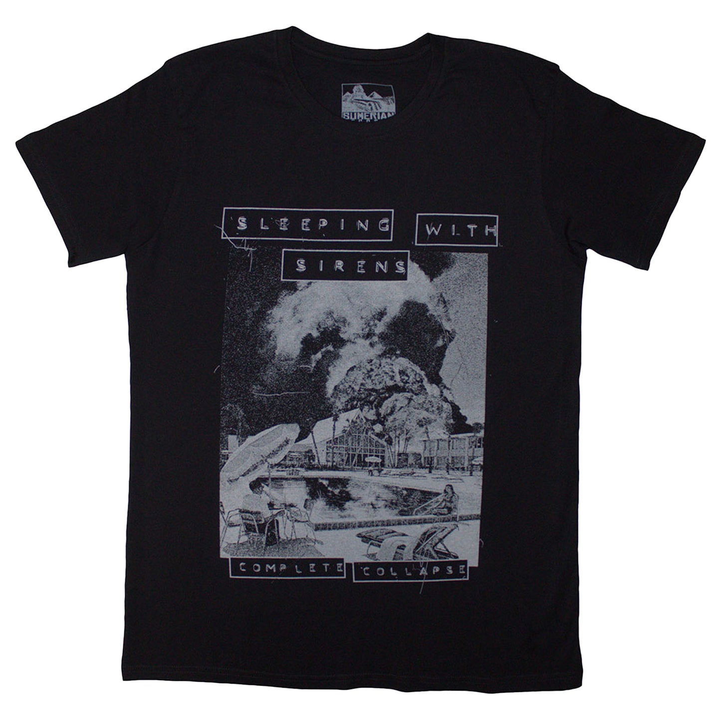 Black - Front - Sleeping With Sirens Unisex Adult Complete Collapse T-Shirt