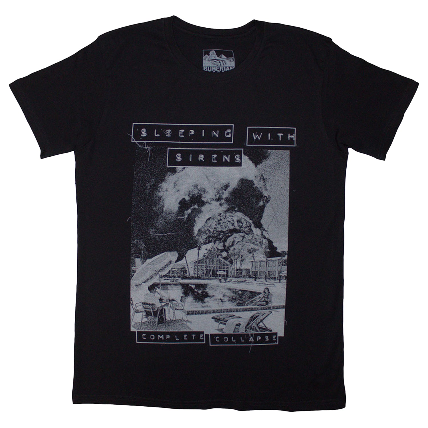 Black - Front - Sleeping With Sirens Unisex Adult Complete Collapse T-Shirt