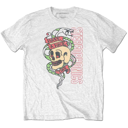 White - Front - Stereophonics Unisex Adult Have A Nice Day Snake T-Shirt