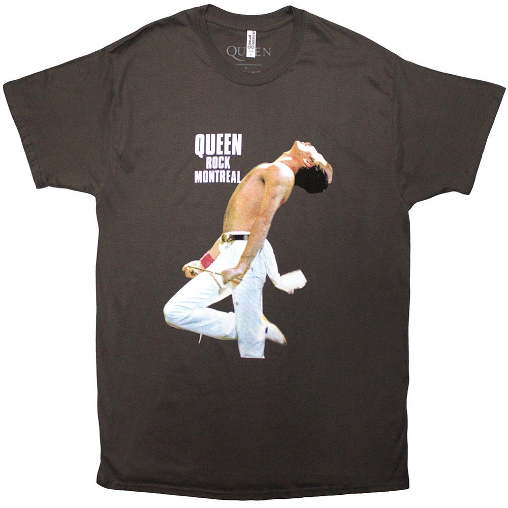 Charcoal Grey - Front - Queen Unisex Adult Rock Montreal T-Shirt
