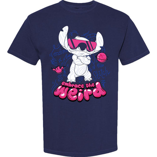 Navy Blue - Front - Lilo & Stitch Unisex Adult Embrace The Weird T-Shirt