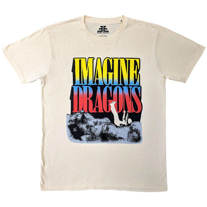 Natural - Front - Imagine Dragons Unisex Adult Falling Clouds T-Shirt