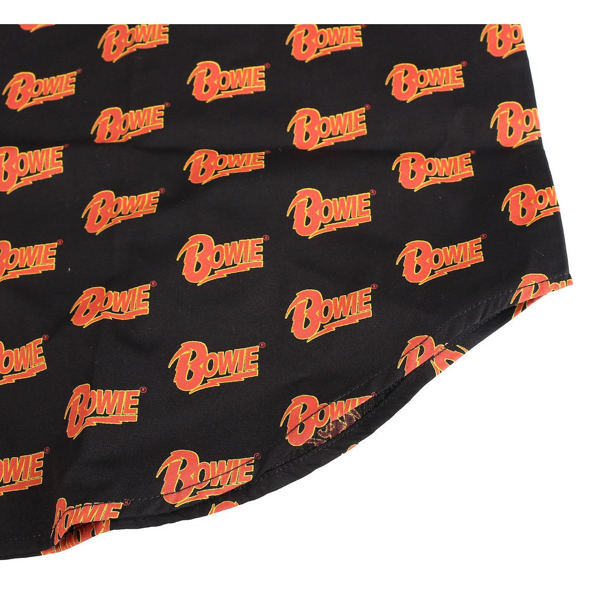 Black - Close up - David Bowie Unisex Adult All Over Logo Shirt