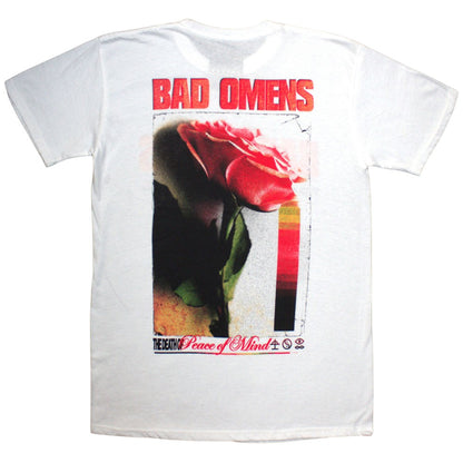 White - Back - Bad Omens Unisex Adult Flower T-Shirt
