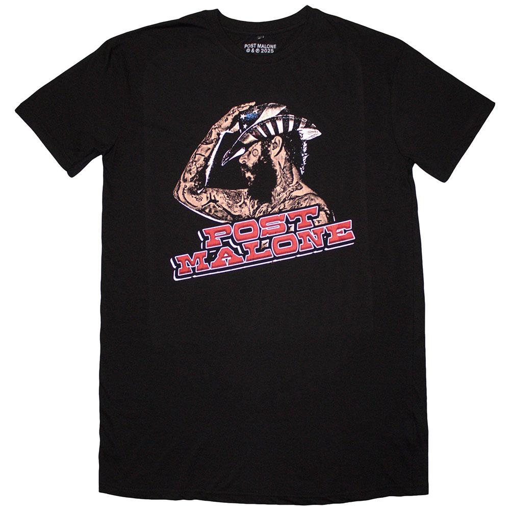 Black - Front - Post Malone Womens-Ladies Cowboy Hat T-Shirt Dress