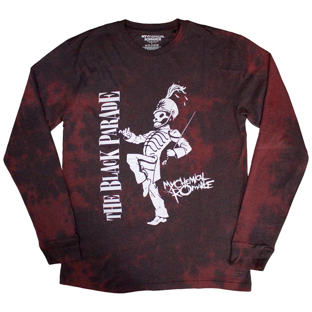 Red - Front - My Chemical Romance Unisex Adult The Black Parade March Washed Long-Sleeved T-Shirt