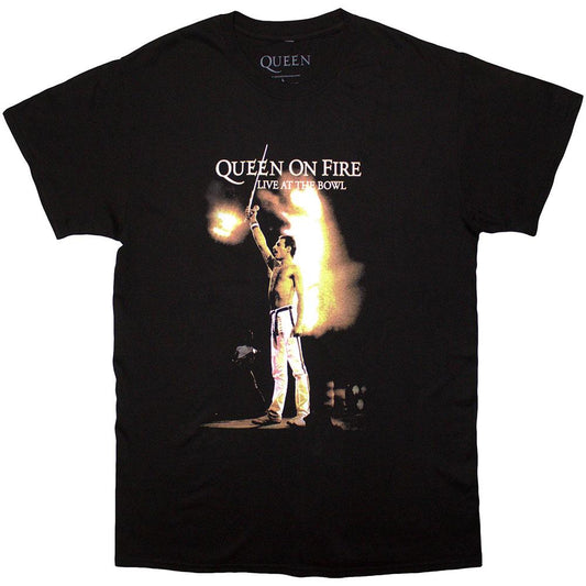 Black - Front - Queen Unisex Adult Live At The Bowl T-Shirt
