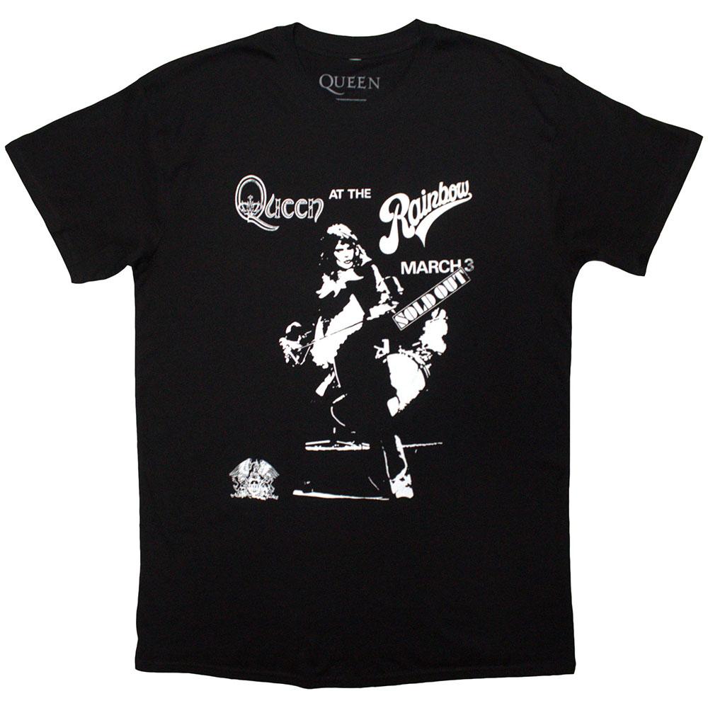 Black - Front - Queen Unisex Adult Live Rainbow T-Shirt