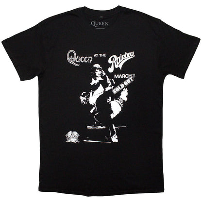 Black - Front - Queen Unisex Adult Live Rainbow T-Shirt