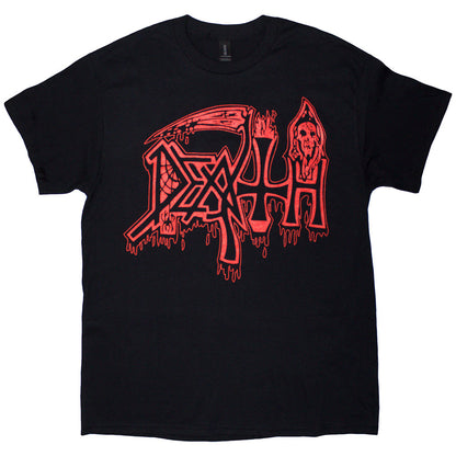 Black - Front - Death Unisex Adult Life Will Never Last Back Print T-Shirt