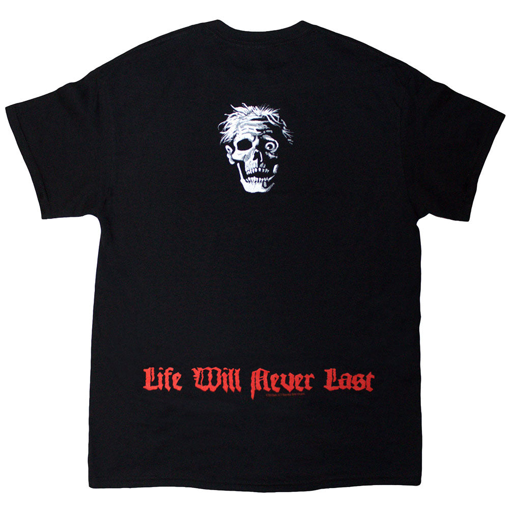Black - Back - Death Unisex Adult Life Will Never Last Back Print T-Shirt