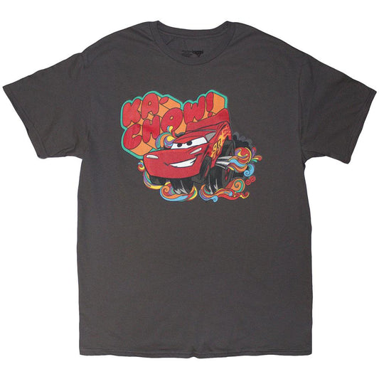 Charcoal Grey - Front - Cars Unisex Adult Ka-Chow T-Shirt