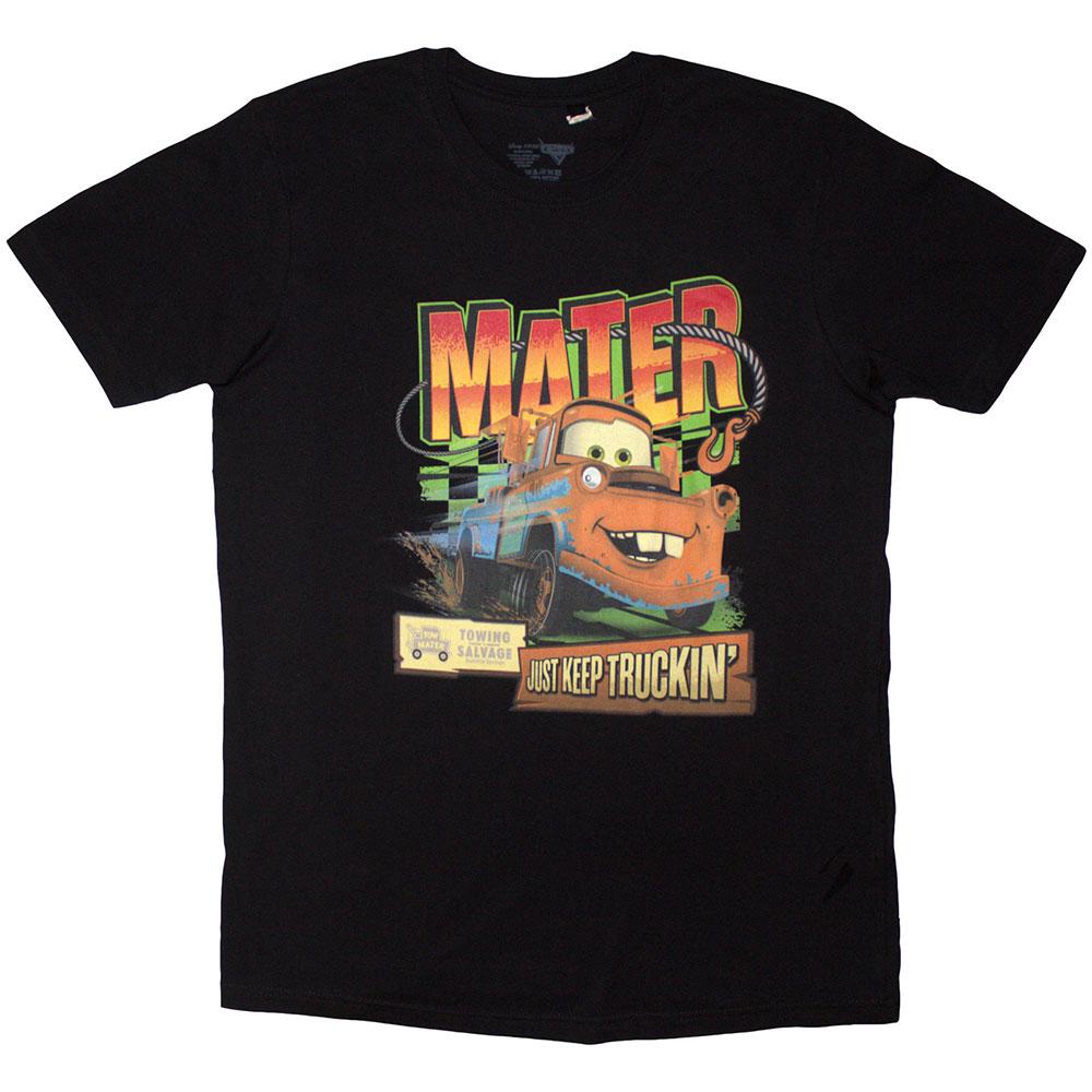Black - Front - Cars Unisex Adult Keep Truckin´ T-Shirt