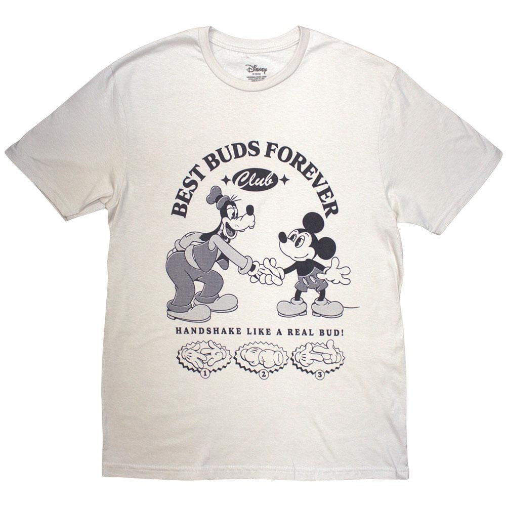 Natural - Front - Disney Unisex Adult Best Buds Forever Club Mickey Mouse T-Shirt