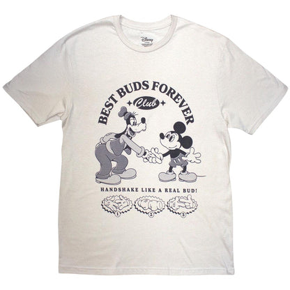 Natural - Front - Disney Unisex Adult Best Buds Forever Club Mickey Mouse T-Shirt