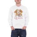 White - Front - Queen Unisex Adult Classic Crest Sweatshirt