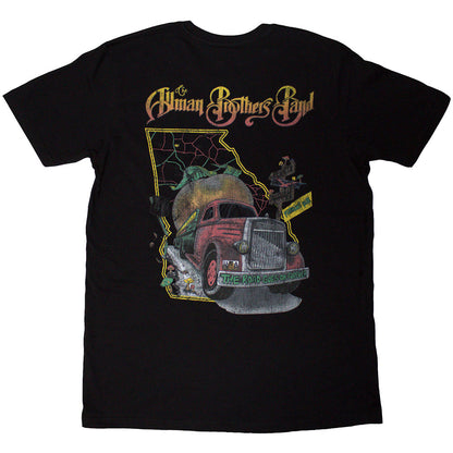 Black - Back - Allman Brothers Band Unisex Adult Road Goes On Back Print T-Shirt