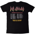 Black - Back - Def Leppard Unisex Adult Summer Stadium Tour Back Print T-Shirt