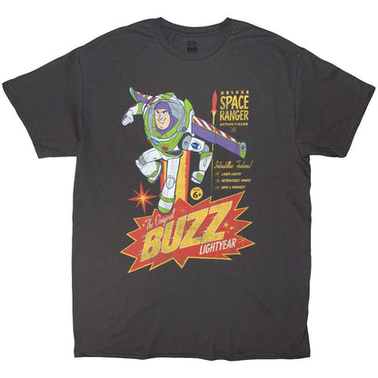 Charcoal Grey - Front - Toy Story Unisex Adult Original Buzz T-Shirt