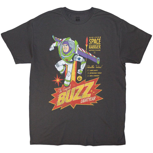 Charcoal Grey - Front - Toy Story Unisex Adult Original Buzz T-Shirt