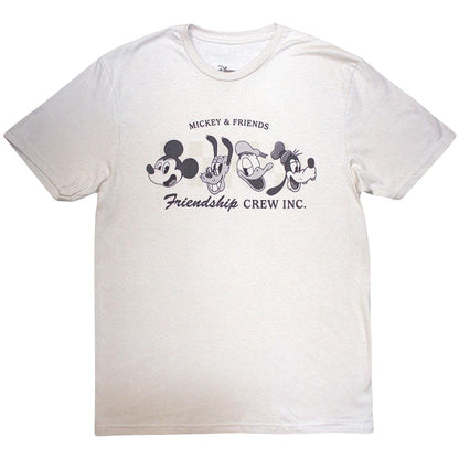 Natural - Front - Mickey & Friends Unisex Adult Friendship Crew Inc T-Shirt