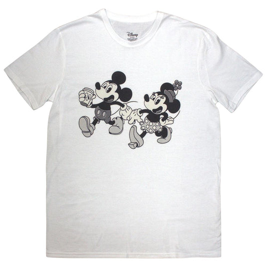 White - Front - Disney Unisex Adult Mickey Mouse & Minnie Mouse T-Shirt