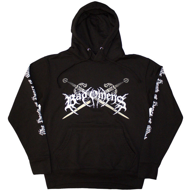 Black - Front - Bad Omens Unisex Adult Skull & Candles Back Print Hoodie