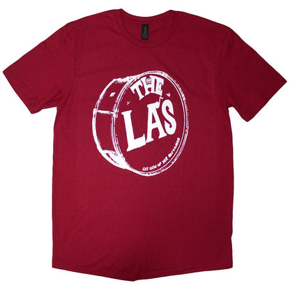 Red-White - Front - The La´s Unisex Adult Drum Head Logo T-Shirt