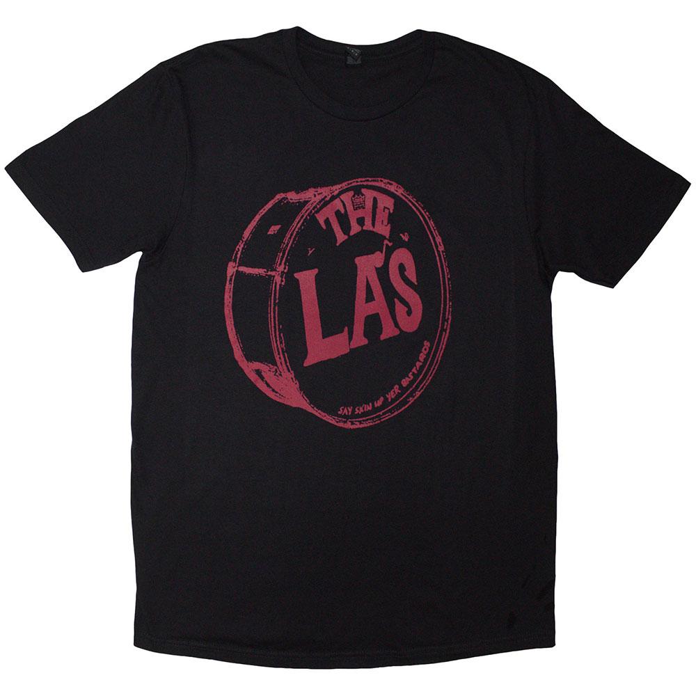 Black-Red - Front - The La´s Unisex Adult Drum Head Logo T-Shirt