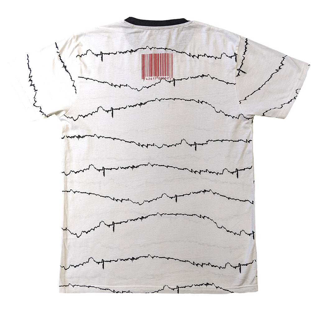 White - Back - Slipknot Unisex Adult The End, So Far Tribal-S & Barcode Back Print Ringer T-Shirt