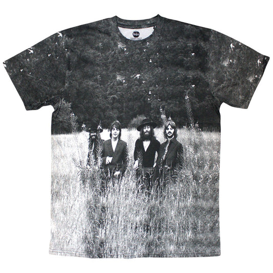 White - Front - The Beatles Unisex Adult Tittenhurst Park Field All-Over Print T-Shirt