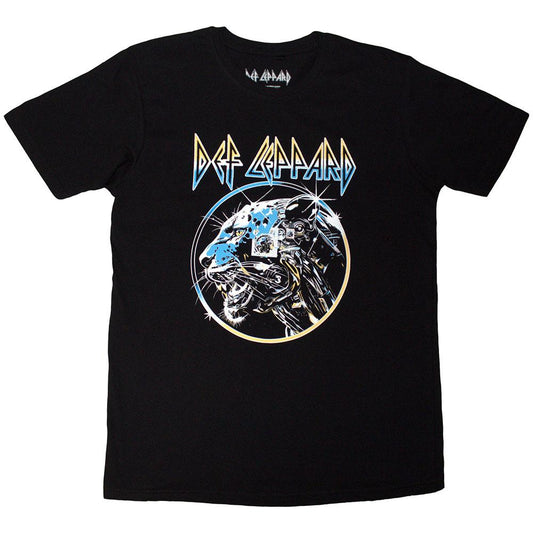 Black - Front - Def Leppard Unisex Adult Metal Leopard T-Shirt