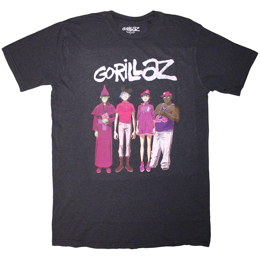Black - Front - Gorillaz Unisex Adult Cracker Island Group T-Shirt