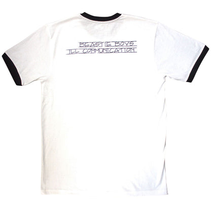 White - Back - Beastie Boys Unisex Adult Record Label Back Print Ringer T-Shirt