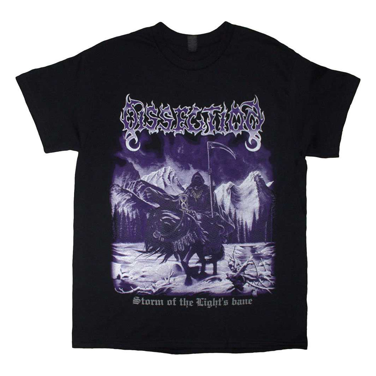Black - Front - Dissection Unisex Adult Storm Of The Light´s Bane Back Print T-Shirt