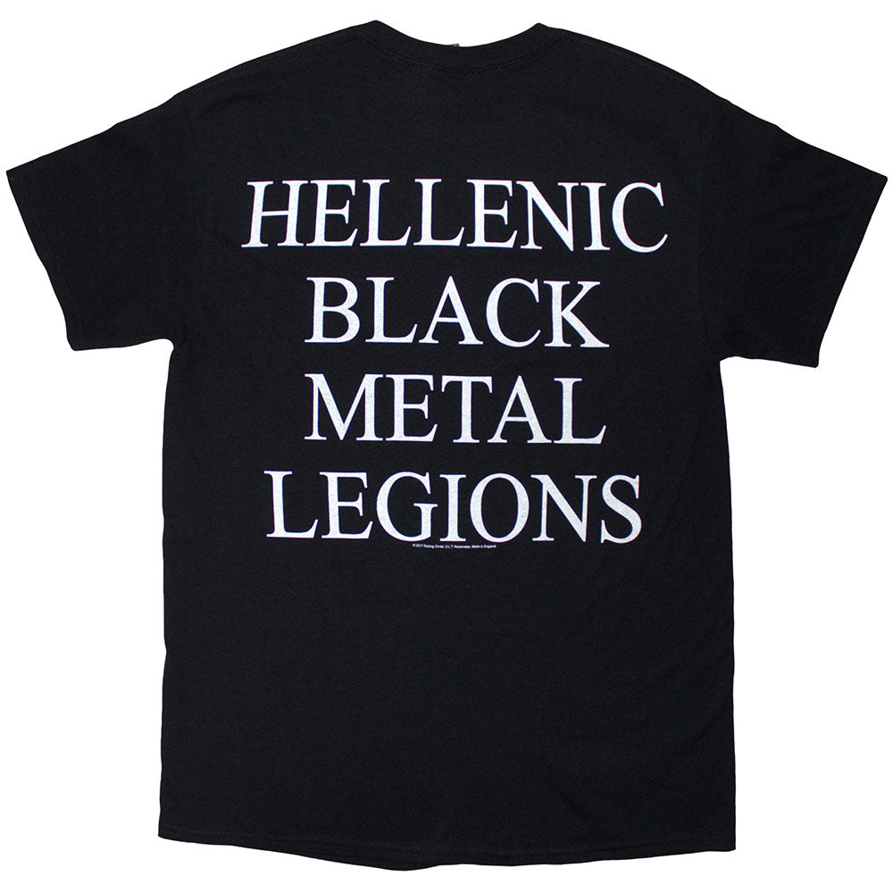 Black - Back - Rotting Christ Unisex Adult Hellenic Black Metal Legions Back Print T-Shirt