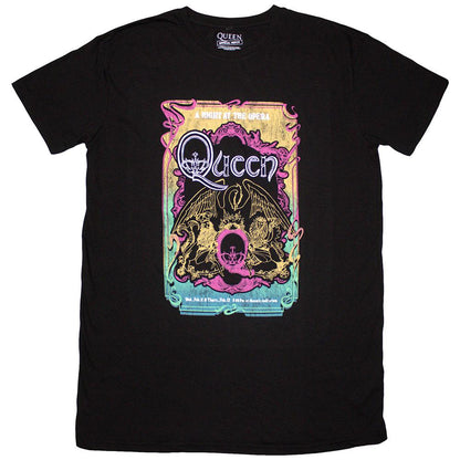 Black - Front - Queen Womens-Ladies A Night At The Opera Tour ´76 T-Shirt Dress