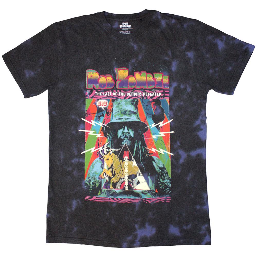 Black - Front - Rob Zombie Unisex Adult Last Of The Demons Tie Dye T-Shirt