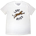 White-Orange - Front - Def Leppard Unisex Adult Love Bites Leap T-Shirt